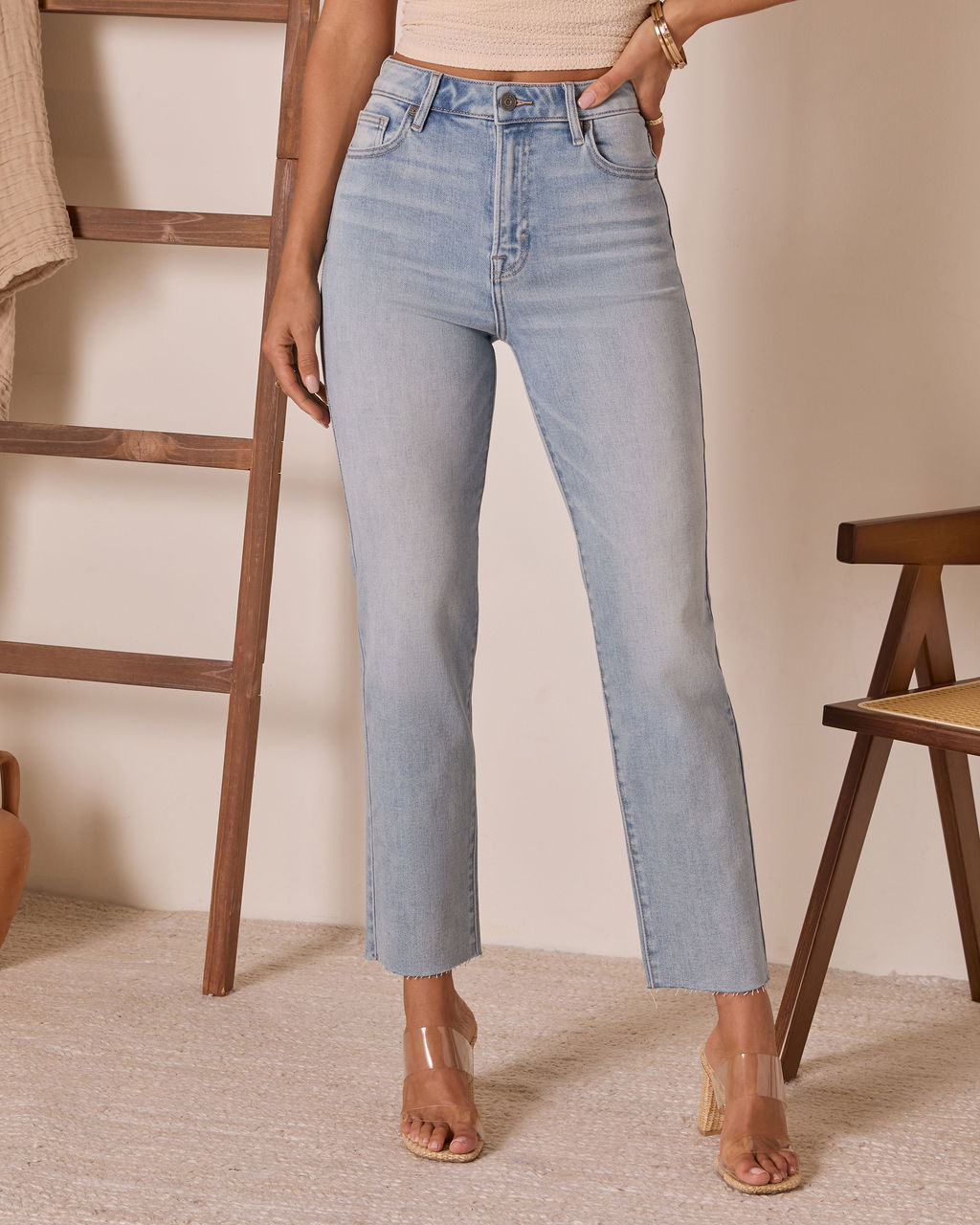 Teagan Super Stretch High Rise Straight Jeans