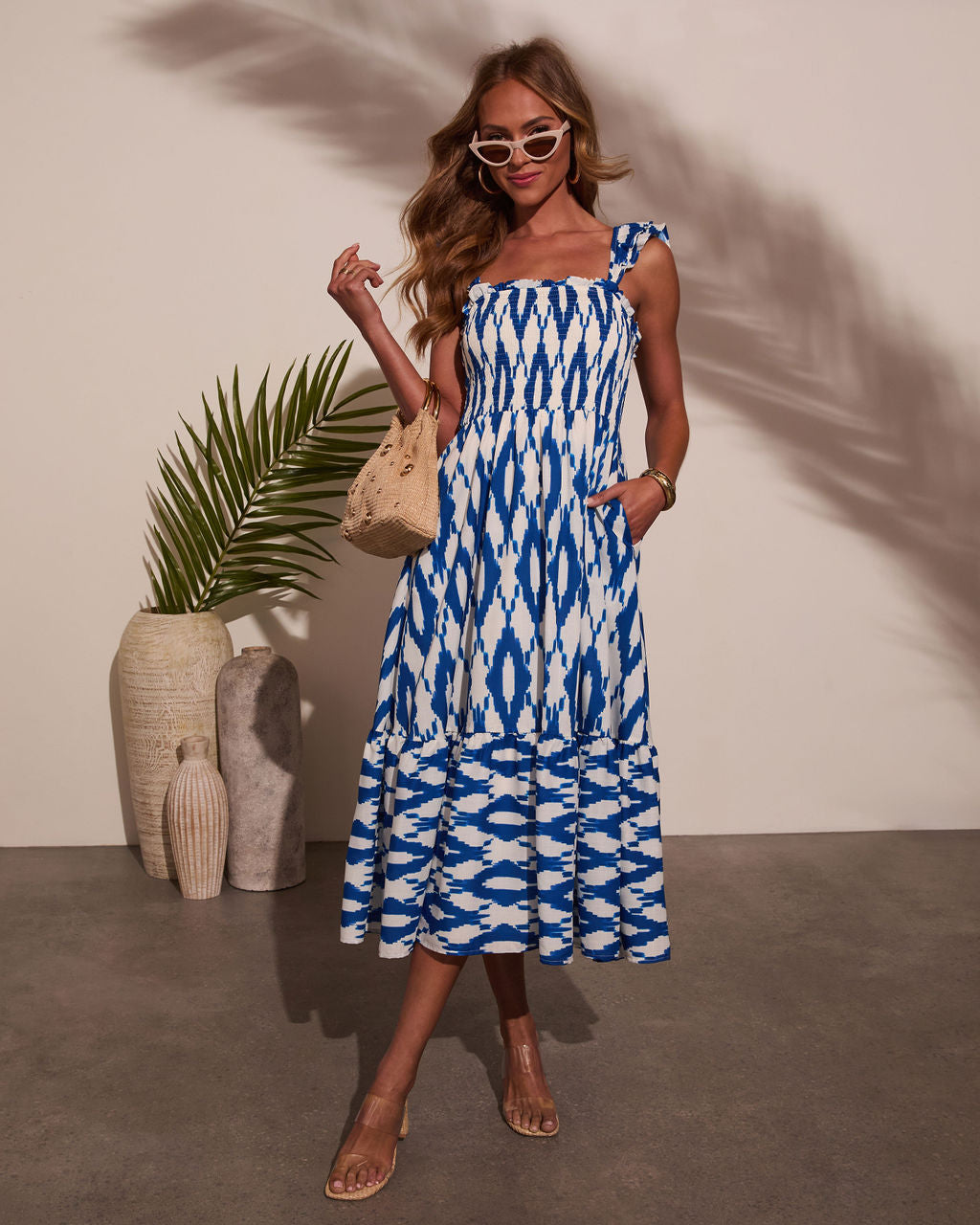 Wander Away Abstract Midi Dress