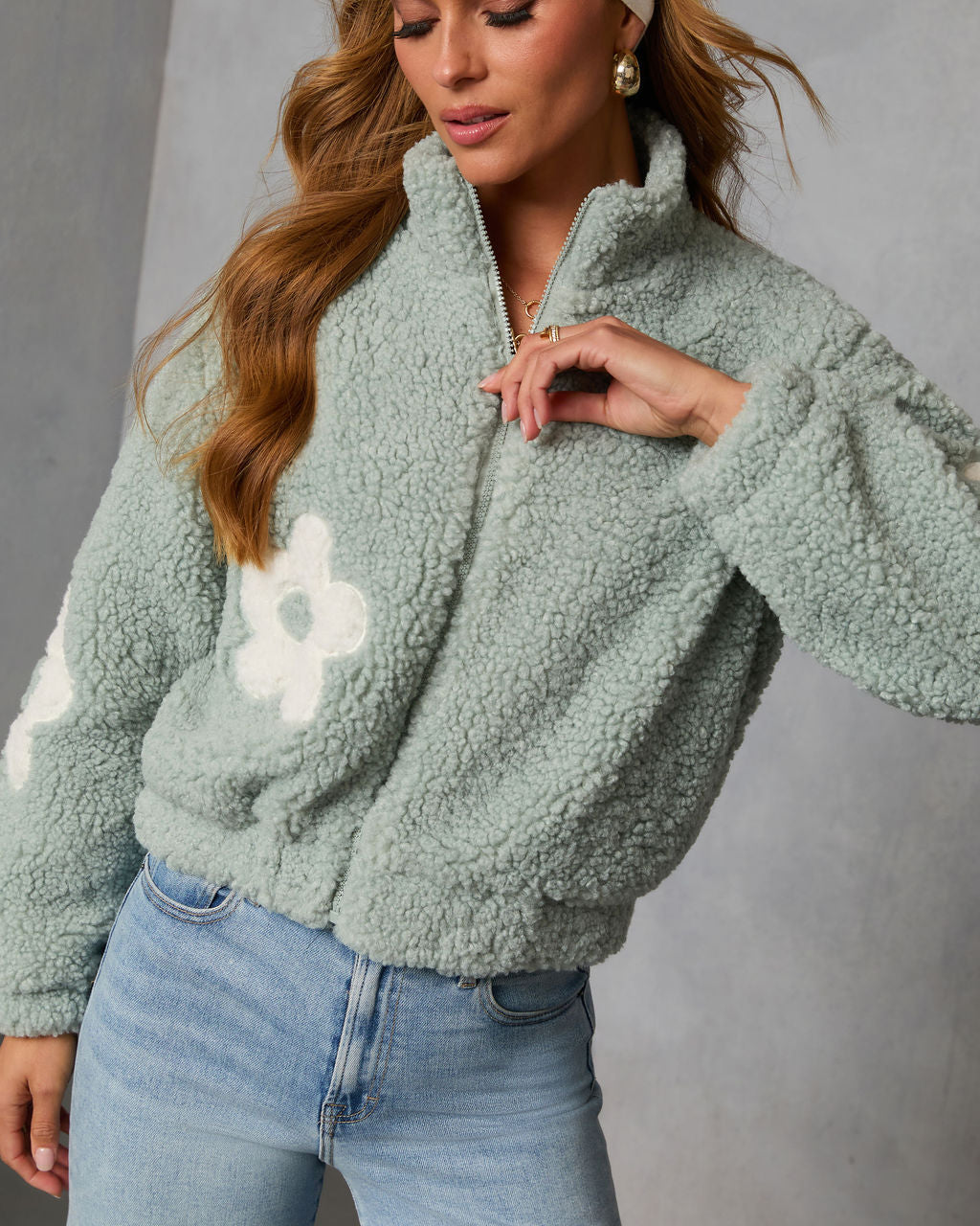 Fresh Form Floral Sherpa Jacket