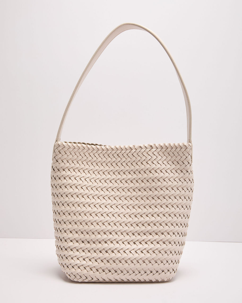 Beachy Glow Woven Vegan Leather Tote