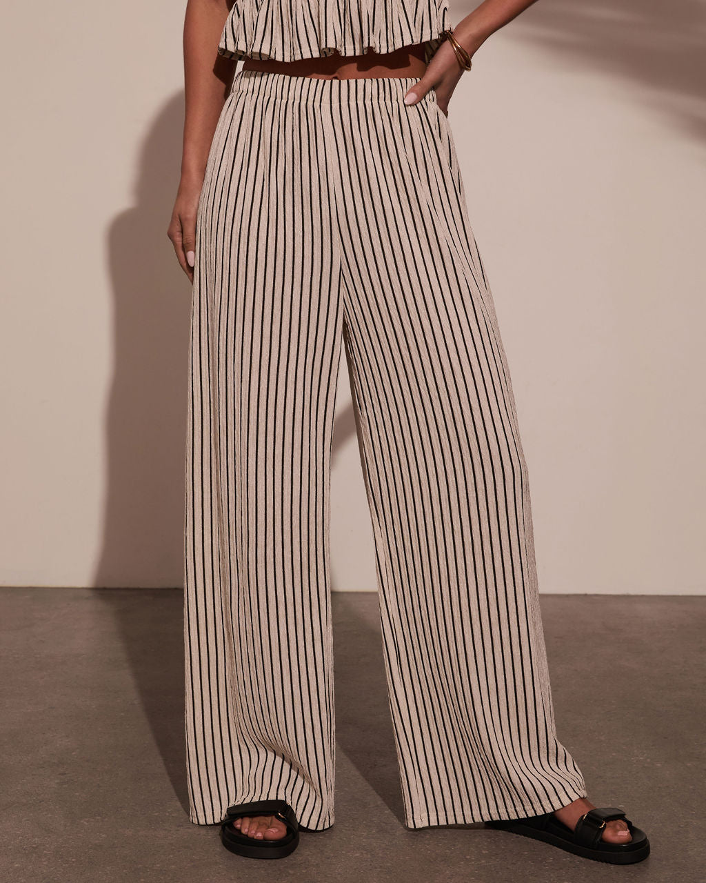 Mystic Wanderer Striped Wide Leg Pants