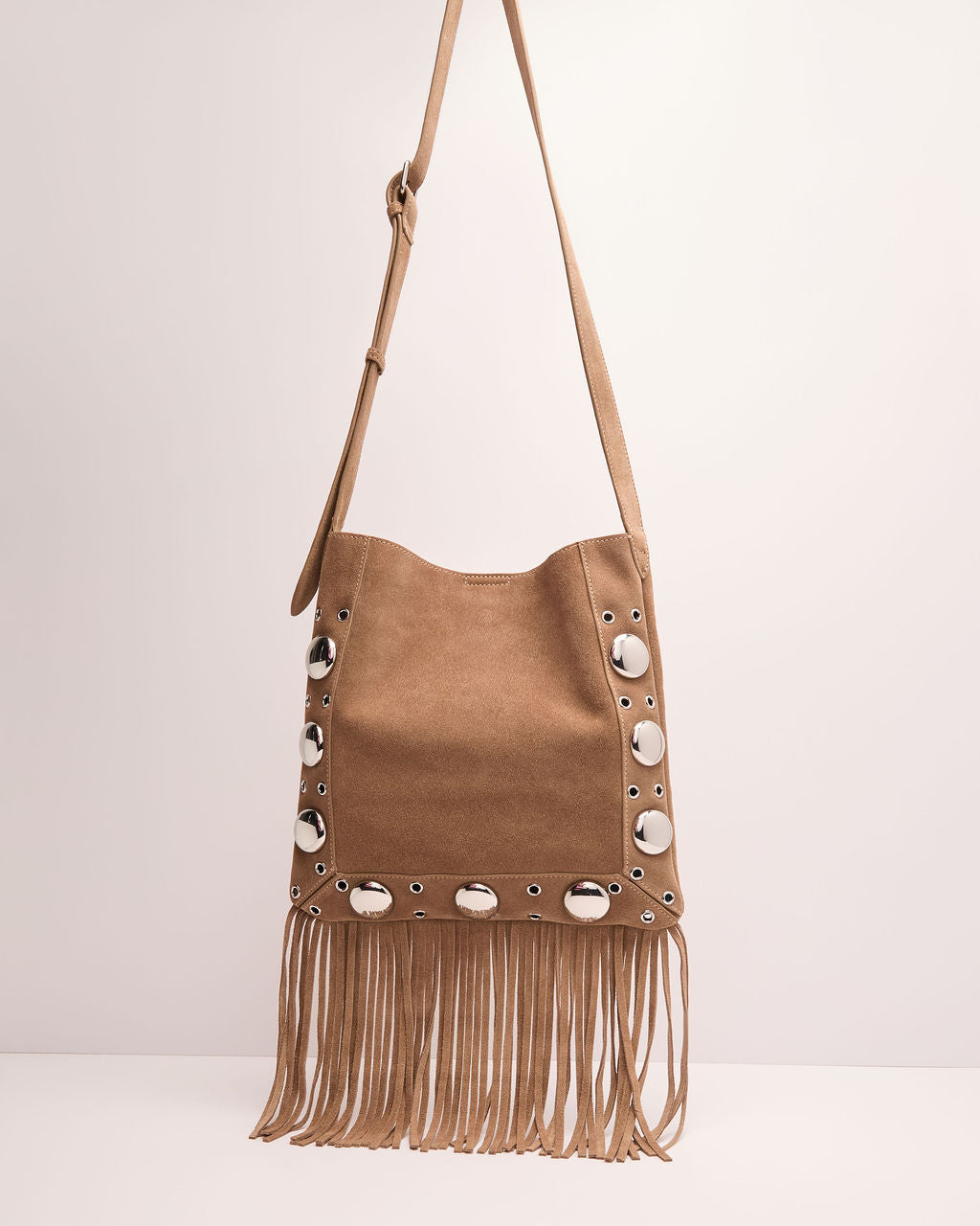 Outlaw Muse Fringe Faux Suede Crossbody Bag