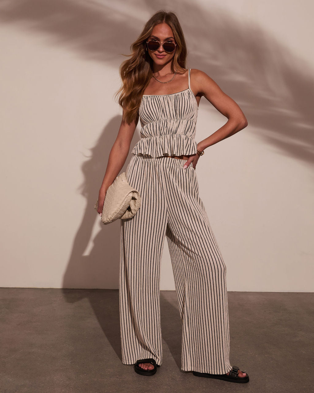 Mystic Wanderer Ruched Striped Top