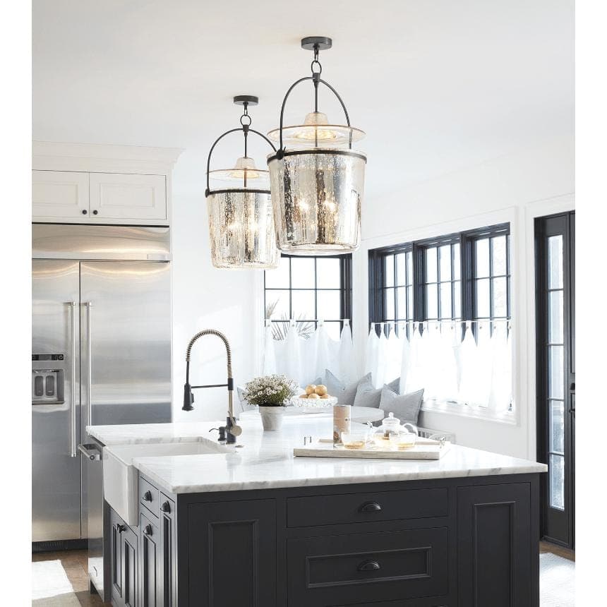 Small Bronze Emerson Bell Jar Pendant