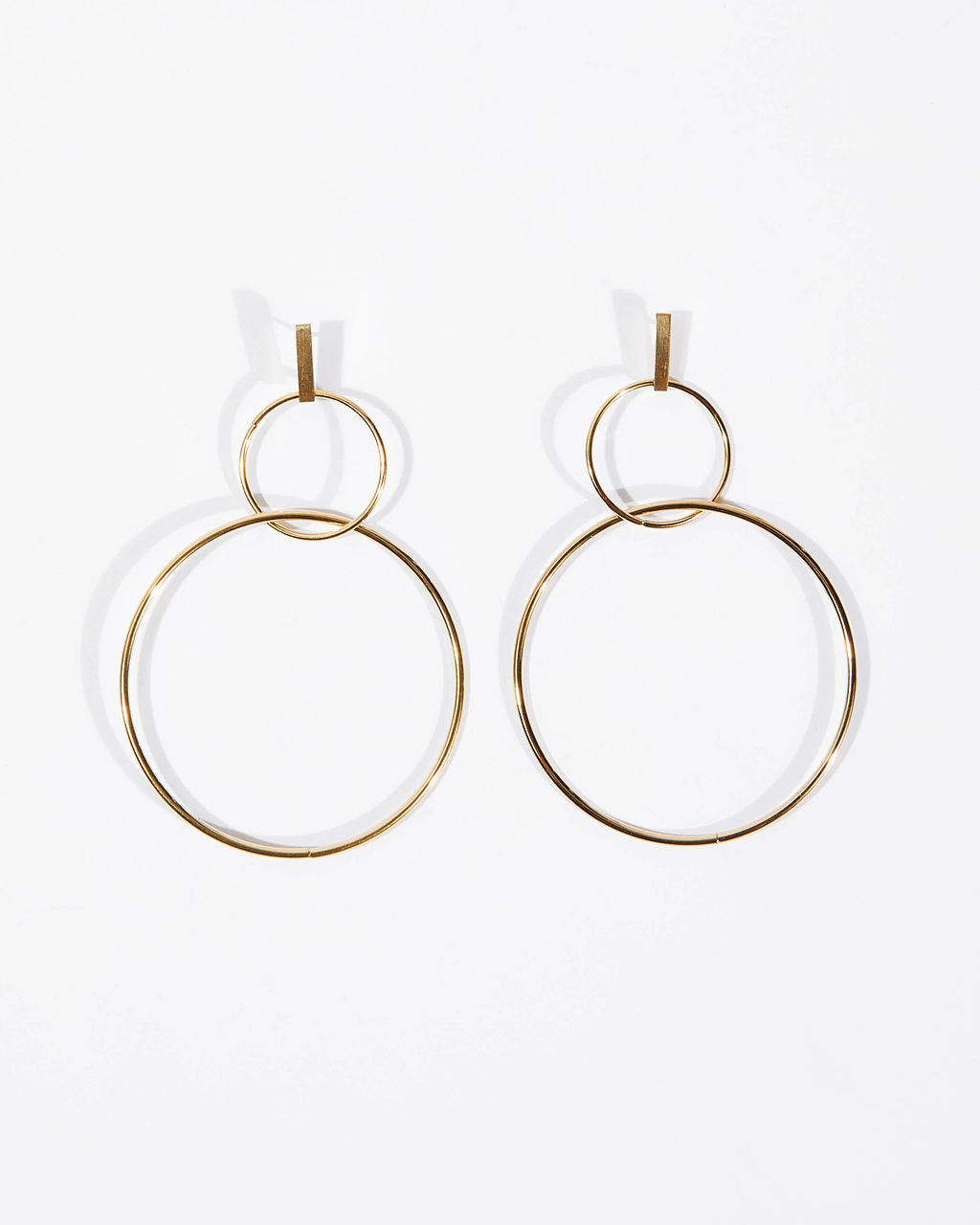 David Double Hoop Drop Earrings