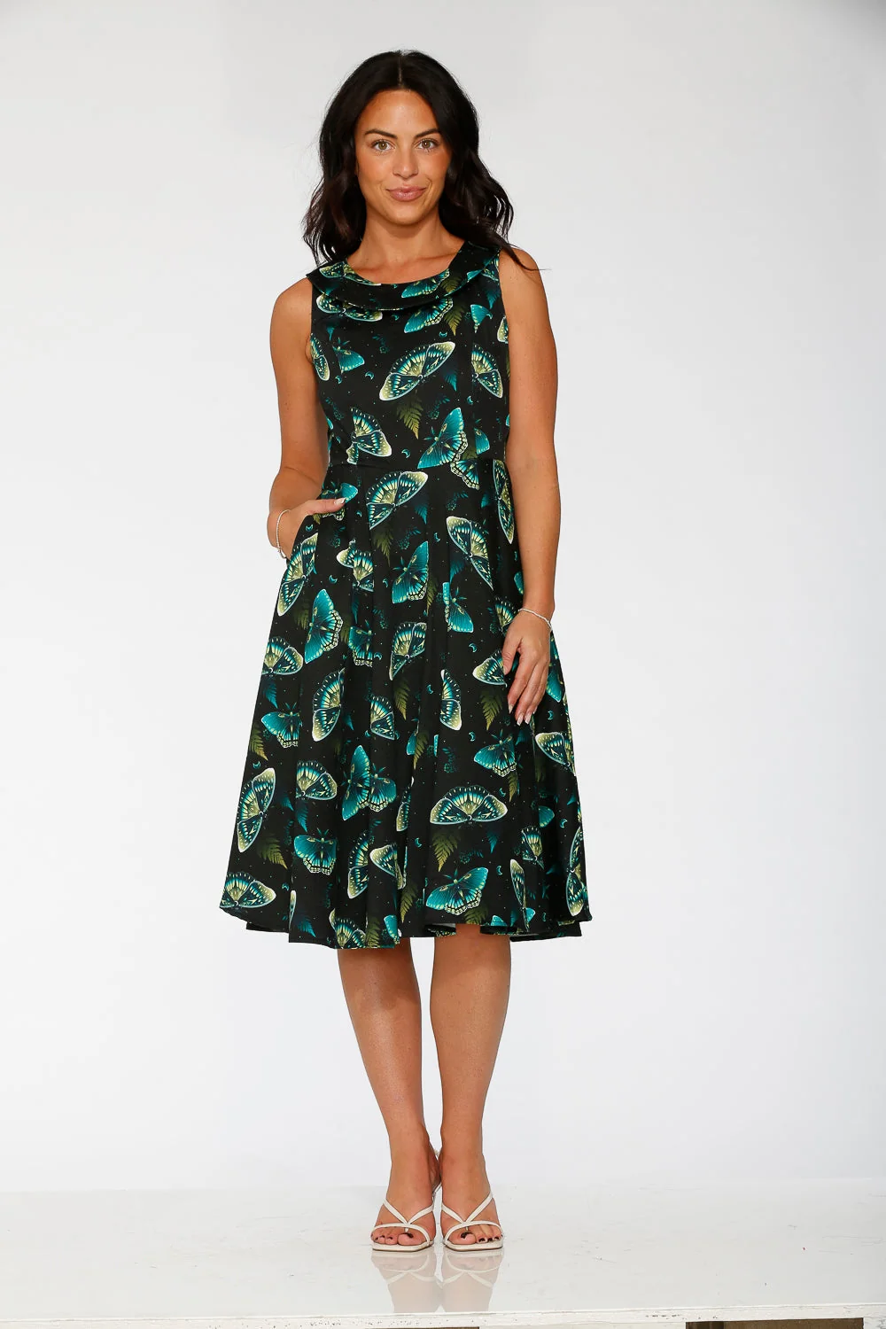 Dark and Mystical Butterfly Swing Dress