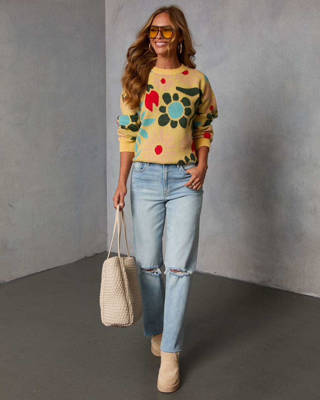 Norine Abstract Printed Sweater