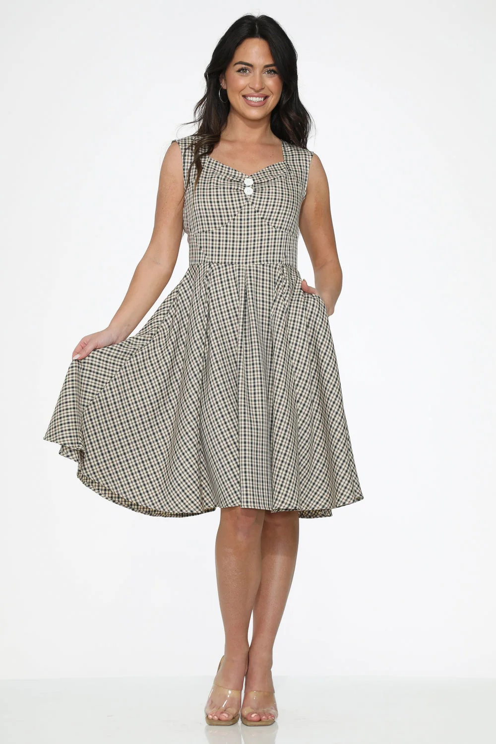 Gingham Swing Dress