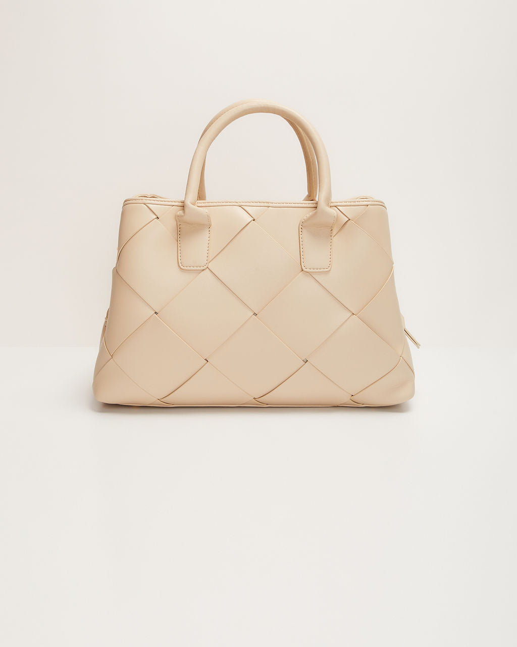 Giorgia Faux Leather Woven Top Handle Bag