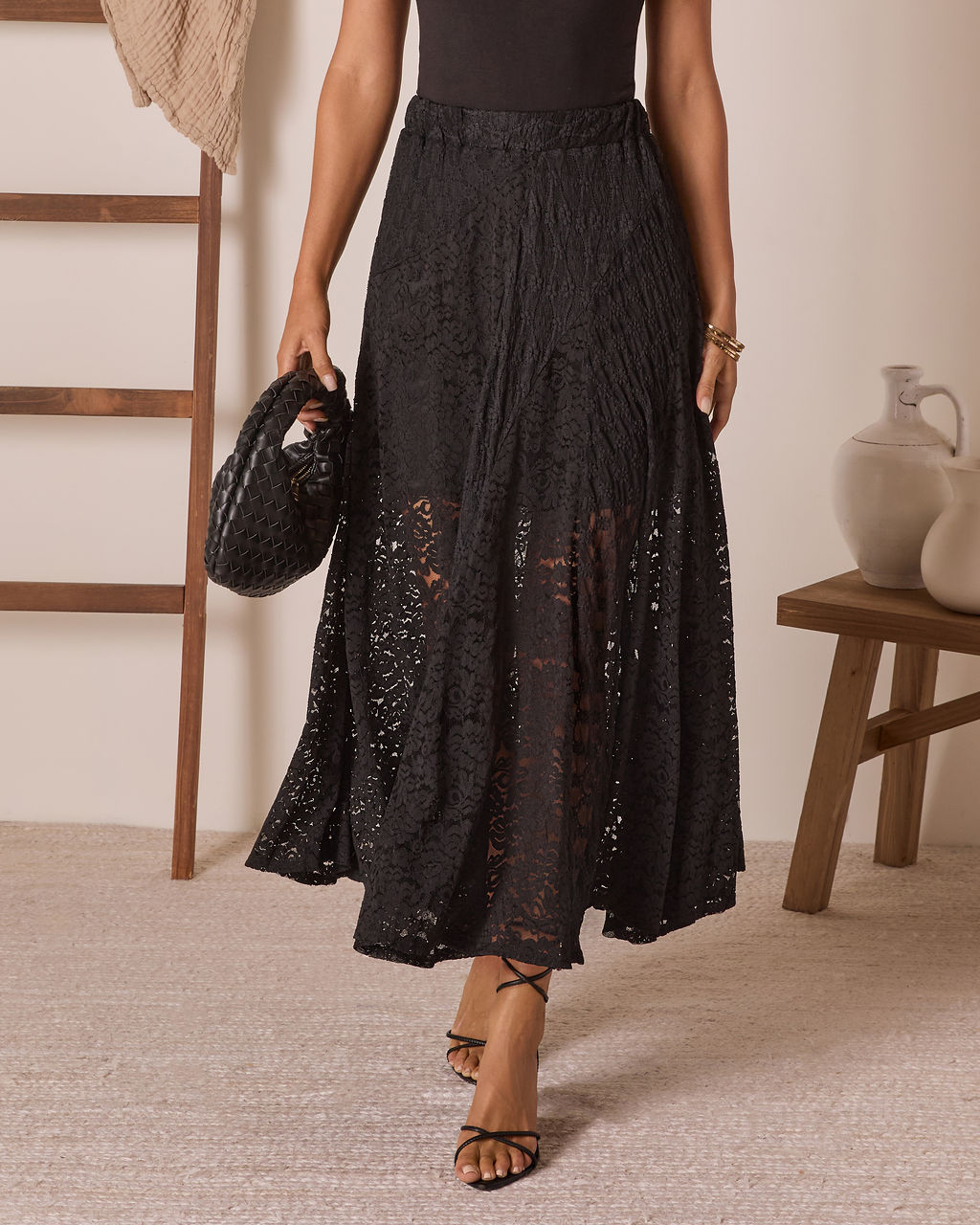 Sundrenched Lace Maxi Skirt