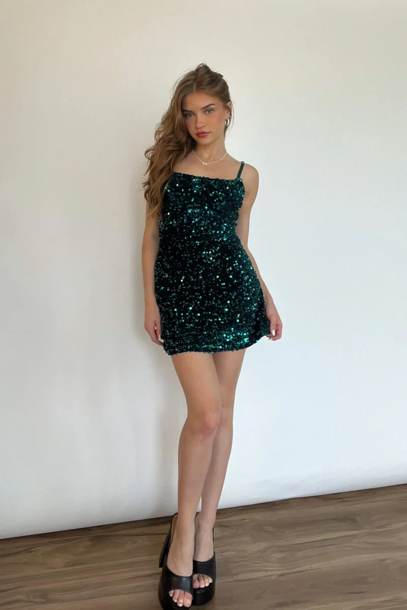Tori Velvet Sequin Mini Dress