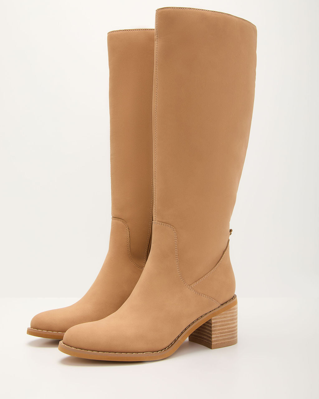 Maple Butter Faux Leather Knee High Riding Boot