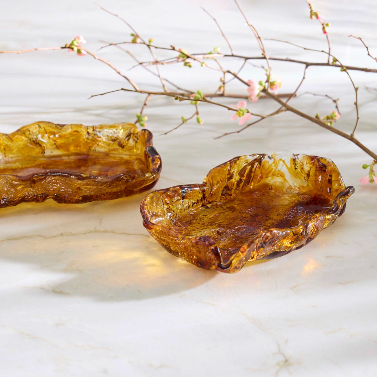 Molten Amber Decorative Bowl