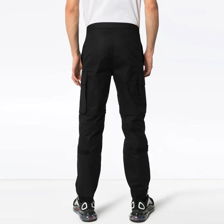 O-W Alphabet Pattern Detachable Casual Long Pants Ordinary Version Black OMCF014R20G480121001