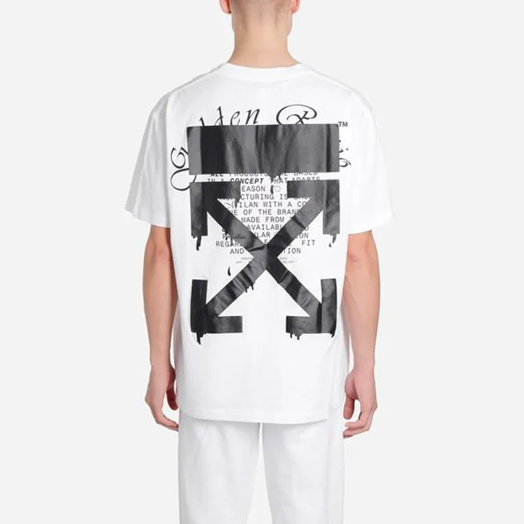 O-W SS20 Dripping Arrows Logo Loose Short-Sleeved OMAA038R201850050110