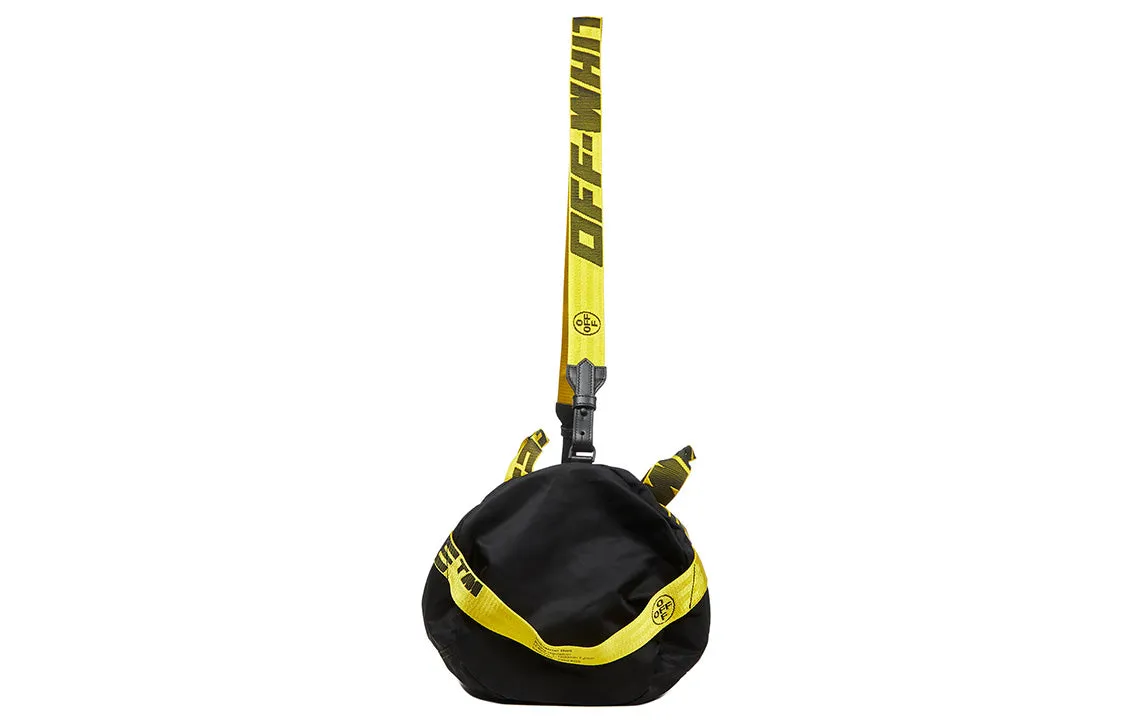 O-W Industrial strap nylon duffle bag 'Black Yellow' OMNA108E20FAB0011000