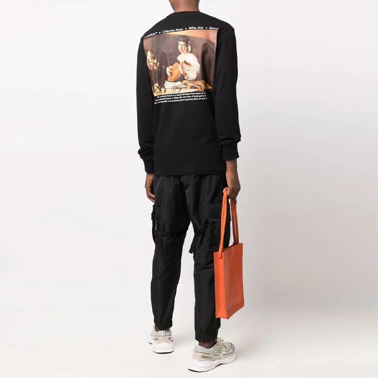 O-W FW21 Caravaggio Painting Solid Color Long Sleeves Ordinary Version Black OMAB001F21JER0031084
