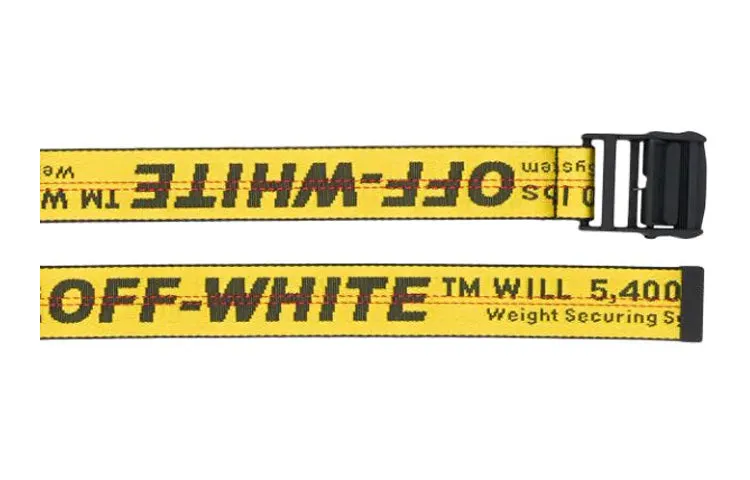 O-W Logo Printed Belt Wide 3.5cm Yellow OMRB012R206470016000