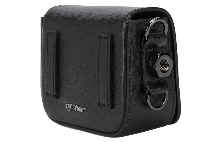 (WMNS) O-W Leather 20 Binder Clip Single-Shoulder Bag Small Black OWNA087R204230691001