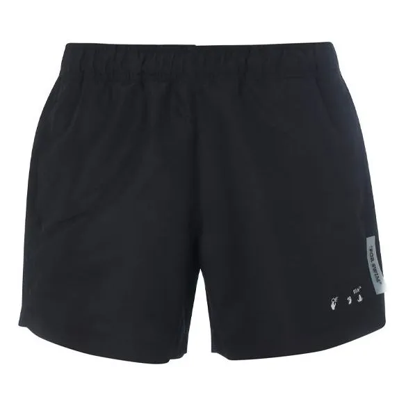 Men's O-W SS21 Casual Logo Black Shorts OMFA003S21FAB0011001