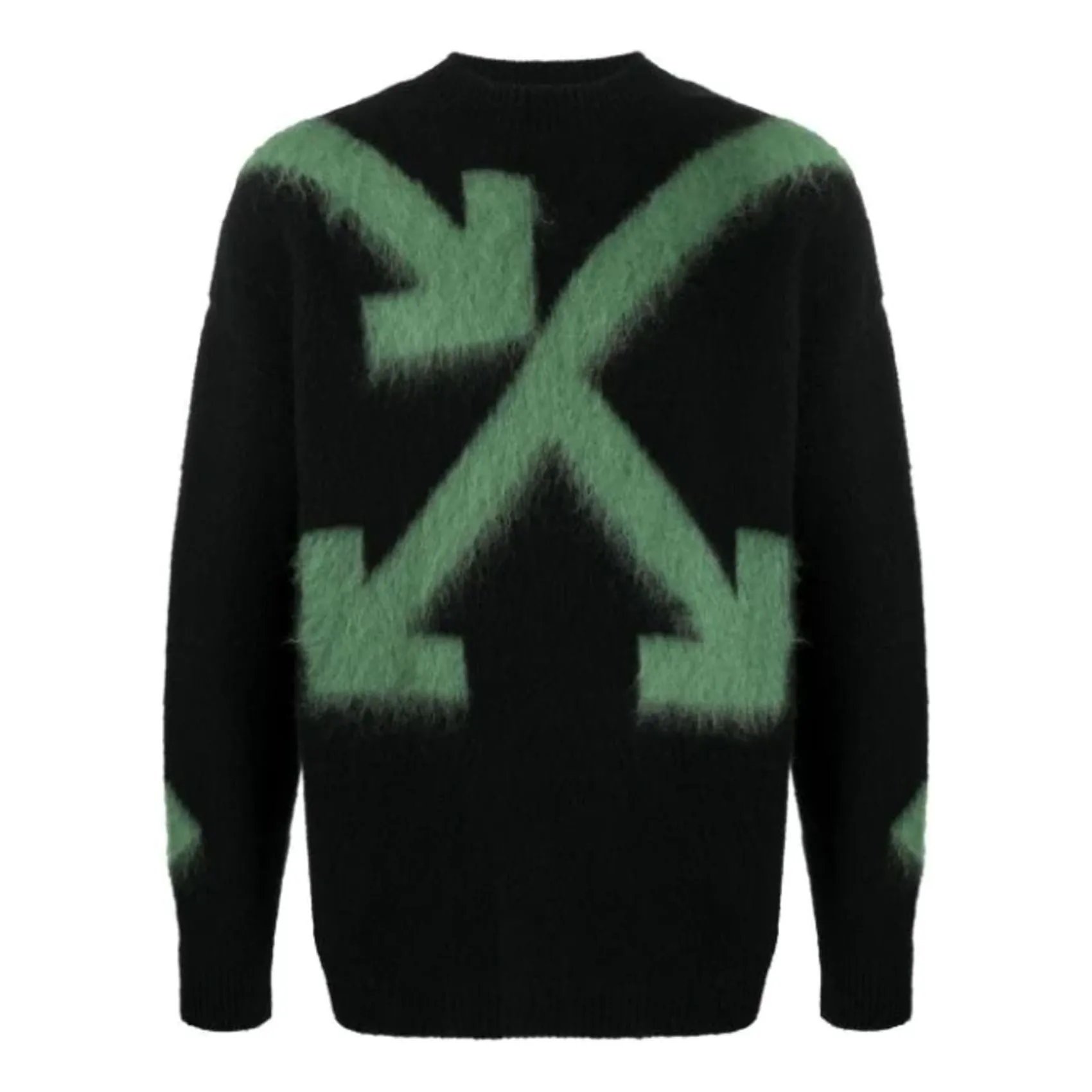 O-W Men's SS21 Arrows Sweater Black OMHA036R21KNI0021059