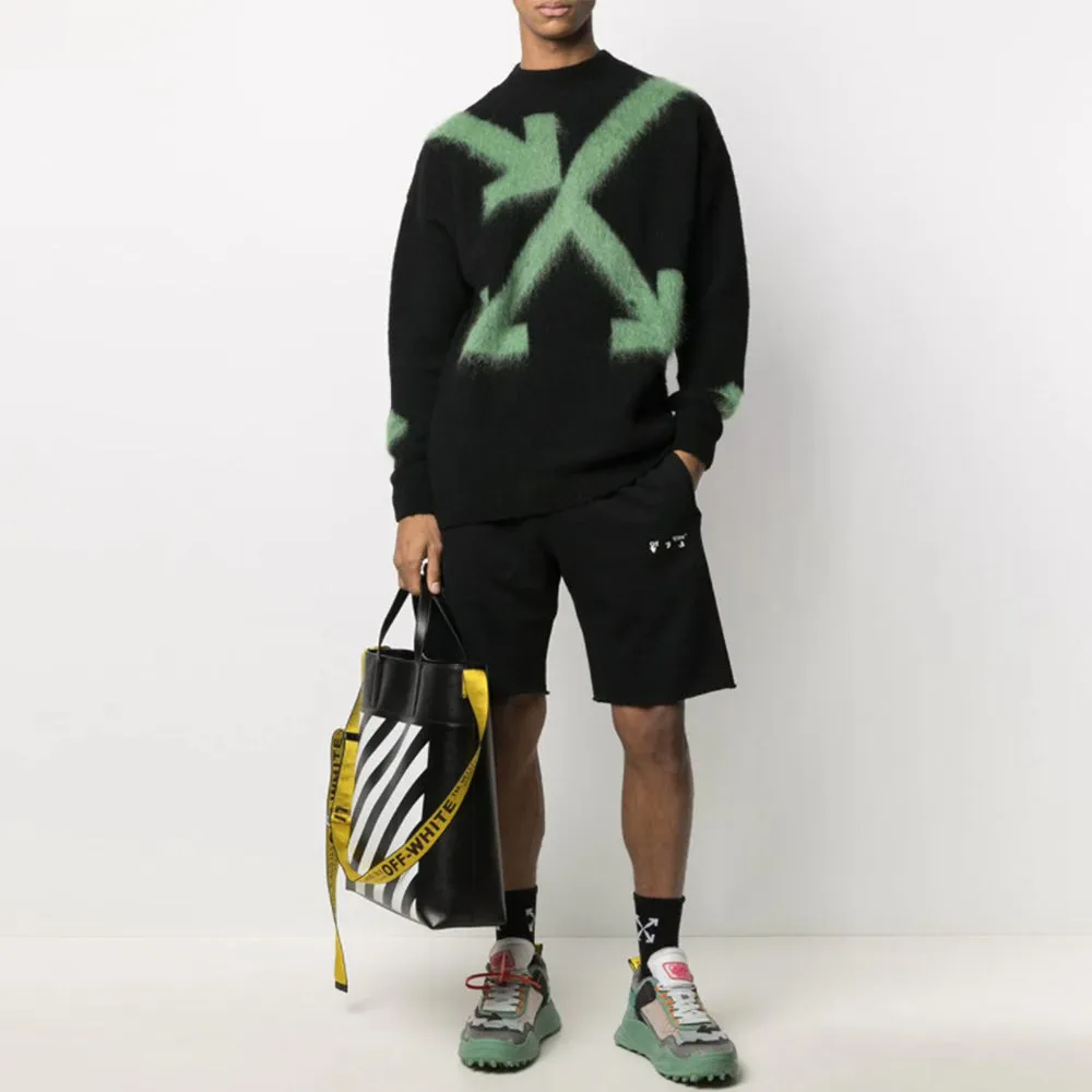 O-W Men's SS21 Arrows Sweater Black OMHA036R21KNI0021059