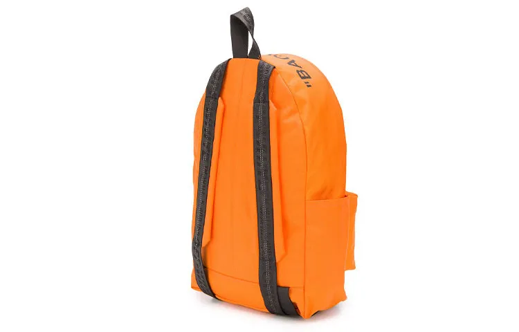 O-W 20 Slogan Alphabet Printing Industrial Style Multiple Pockets Backpack Schoolbag Orange OMNB003R205210381910