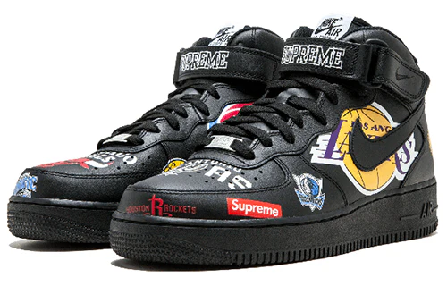 Supreme x NBA x Air Force 1 Mid 07 'Black' AQ8017-001