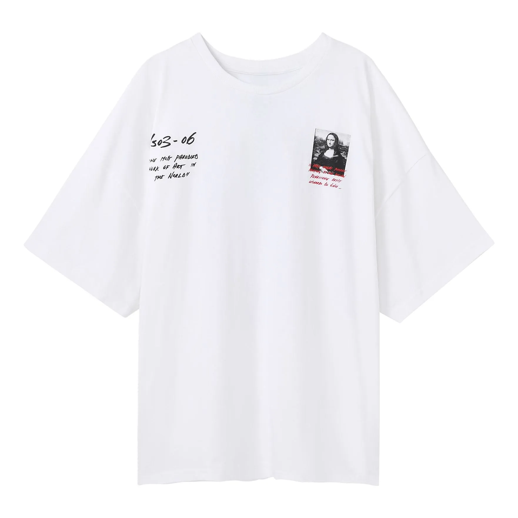 O-W SS19 Mona Lisa Logo Print Oversize OMAA066S191850050110