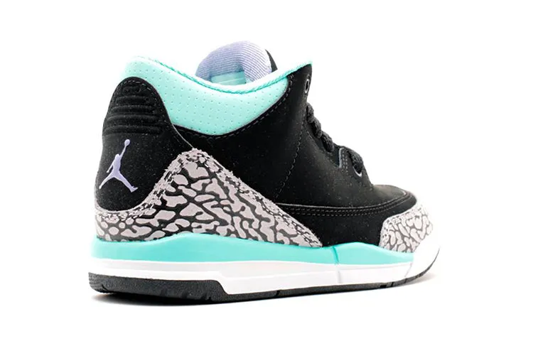 (GS) AJ 3 Retro 'Black Purple Turquoise' 441141-045