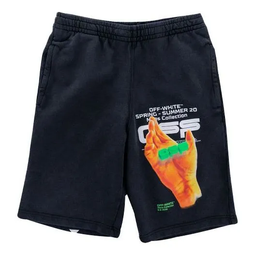 Men's O-W Printing Shorts Black OWCI06R20E30013JS-1088