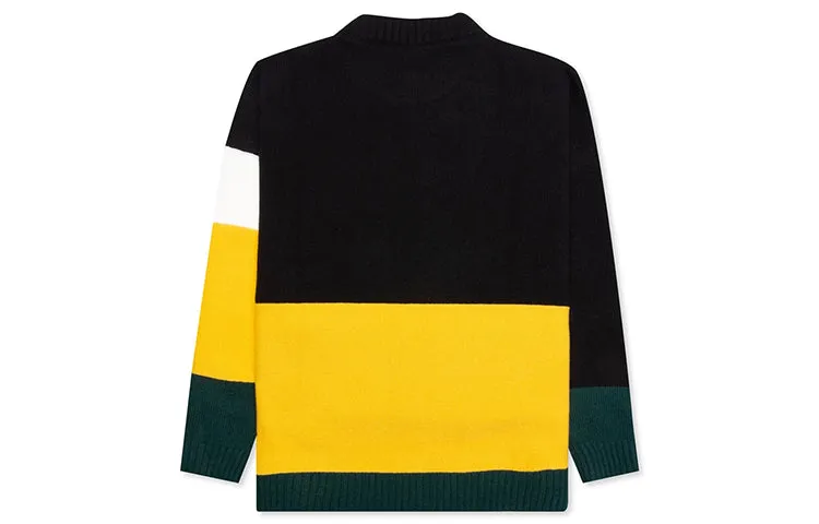 O-W Colorblock Alphabet Knit Black OMHE048E20KNI0011018