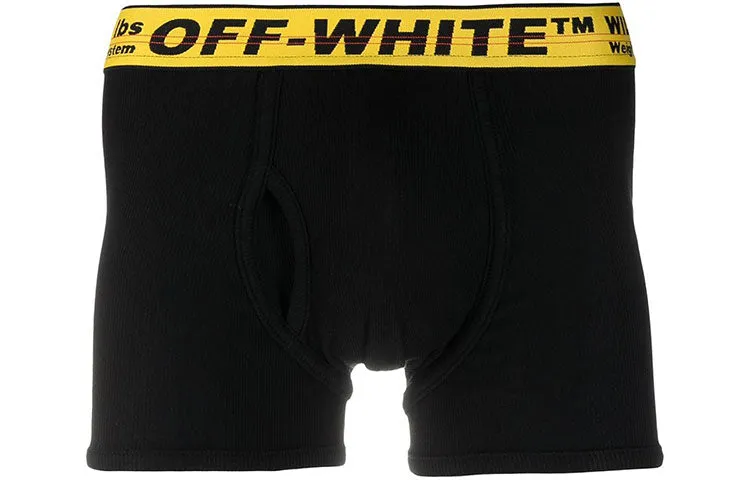 O-W Men's SS21 Logo Three-pack Industrial Boxer Briefs Black OMUA001S21FAB0011018