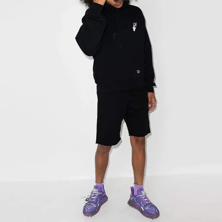 O-W FW21 Logo Pants Sports Shorts Ordinary Version Black OMCI006F21FLE0051025