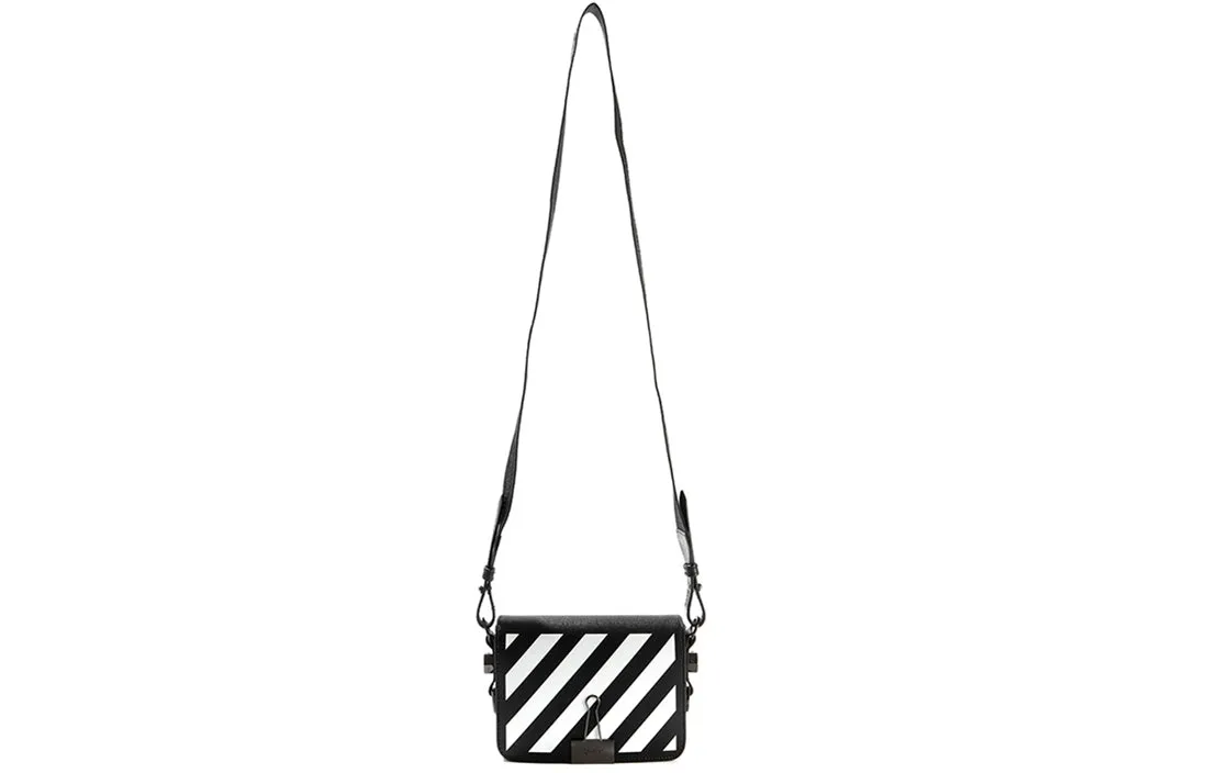 (WMNS) O-W Leather shoulder bag Black/White OWNA038S20LEA0011001
