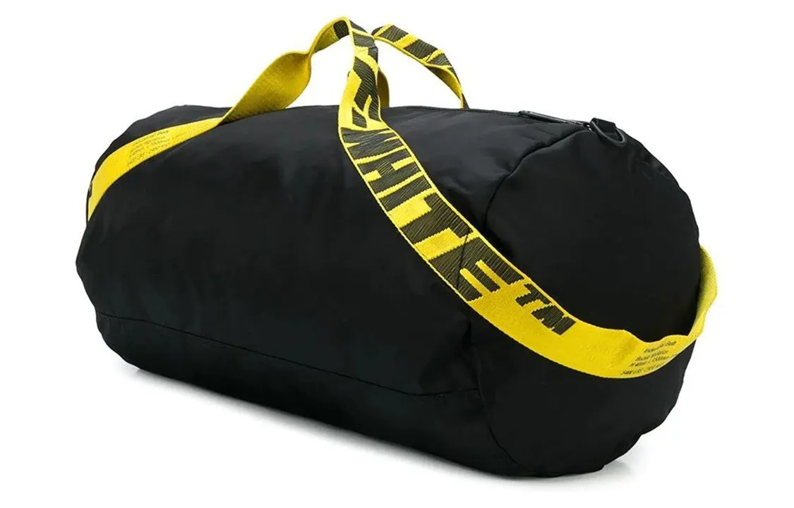 O-W Industrial strap nylon duffle bag 'Black Yellow' OMNA108E20FAB0011000