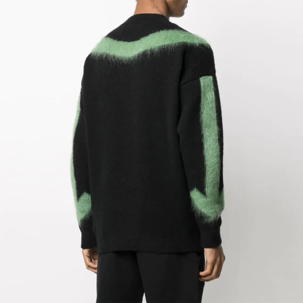 O-W Men's SS21 Arrows Sweater Black OMHA036R21KNI0021059