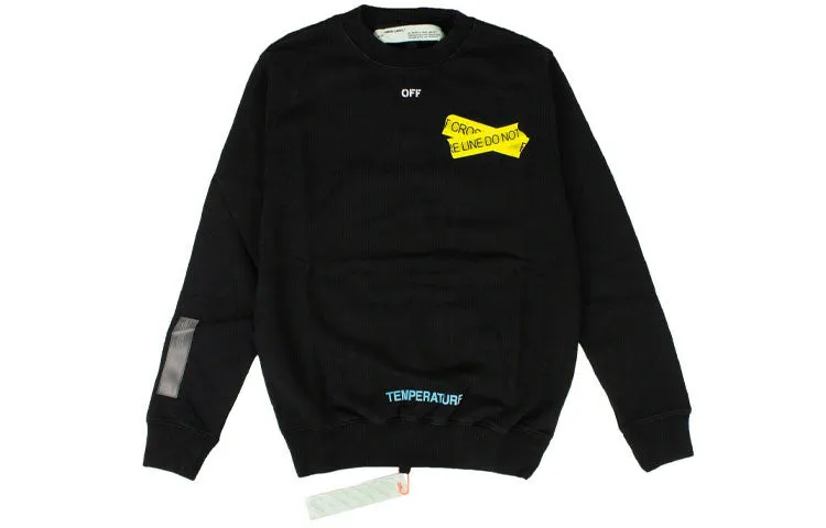 O-W Fire Tape Graphic Pullover Black/Yellow OMBA003S180030241060