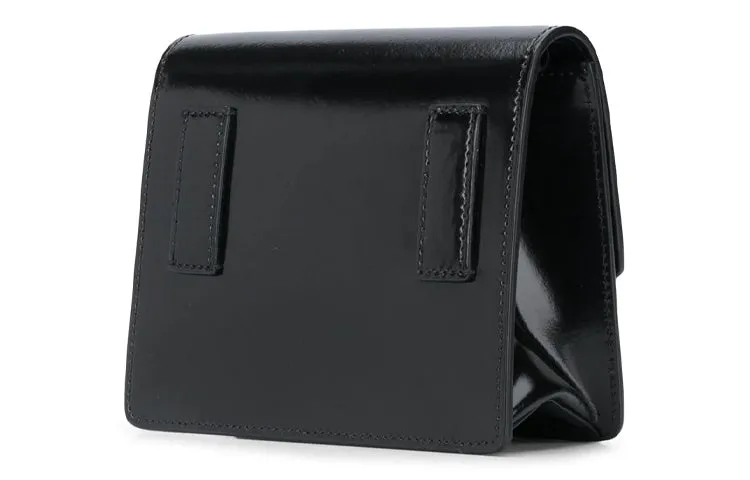 O-W 20 Jitney0.7 Series Graffiti Printing Cortex LOGO Metallic Small Black Messenger Bag OWNA093E20LEA0011001