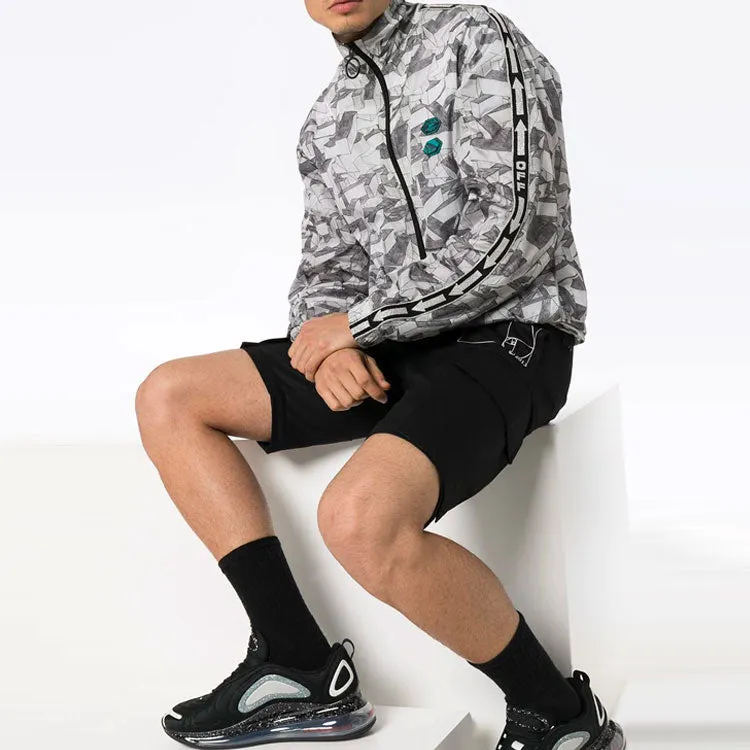 O-W Alphabet Pattern Detachable Casual Long Pants Ordinary Version Black OMCF014R20G480121001