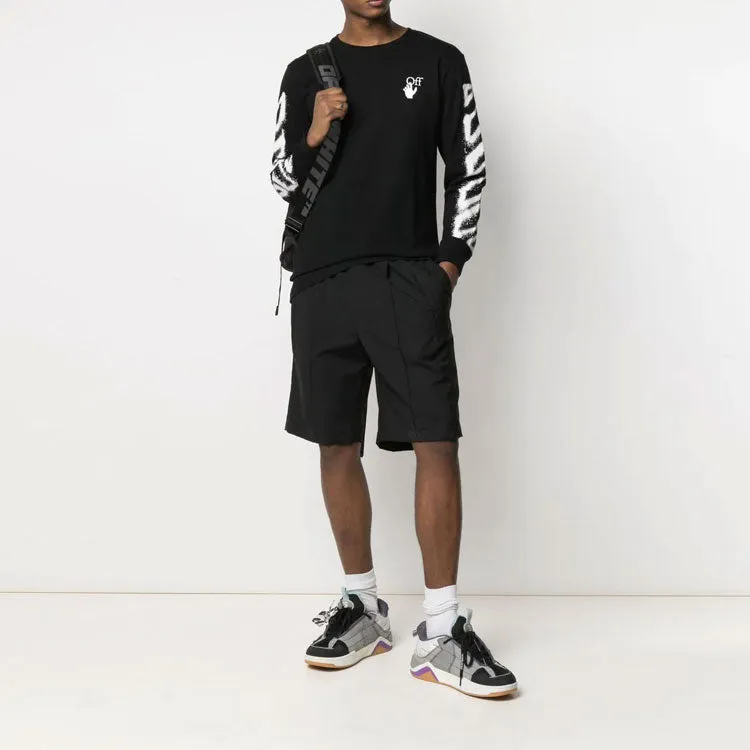 O-W SS21 Arrow Long Sleeves Slim Fit Version Black OMAB001S21JER0051001