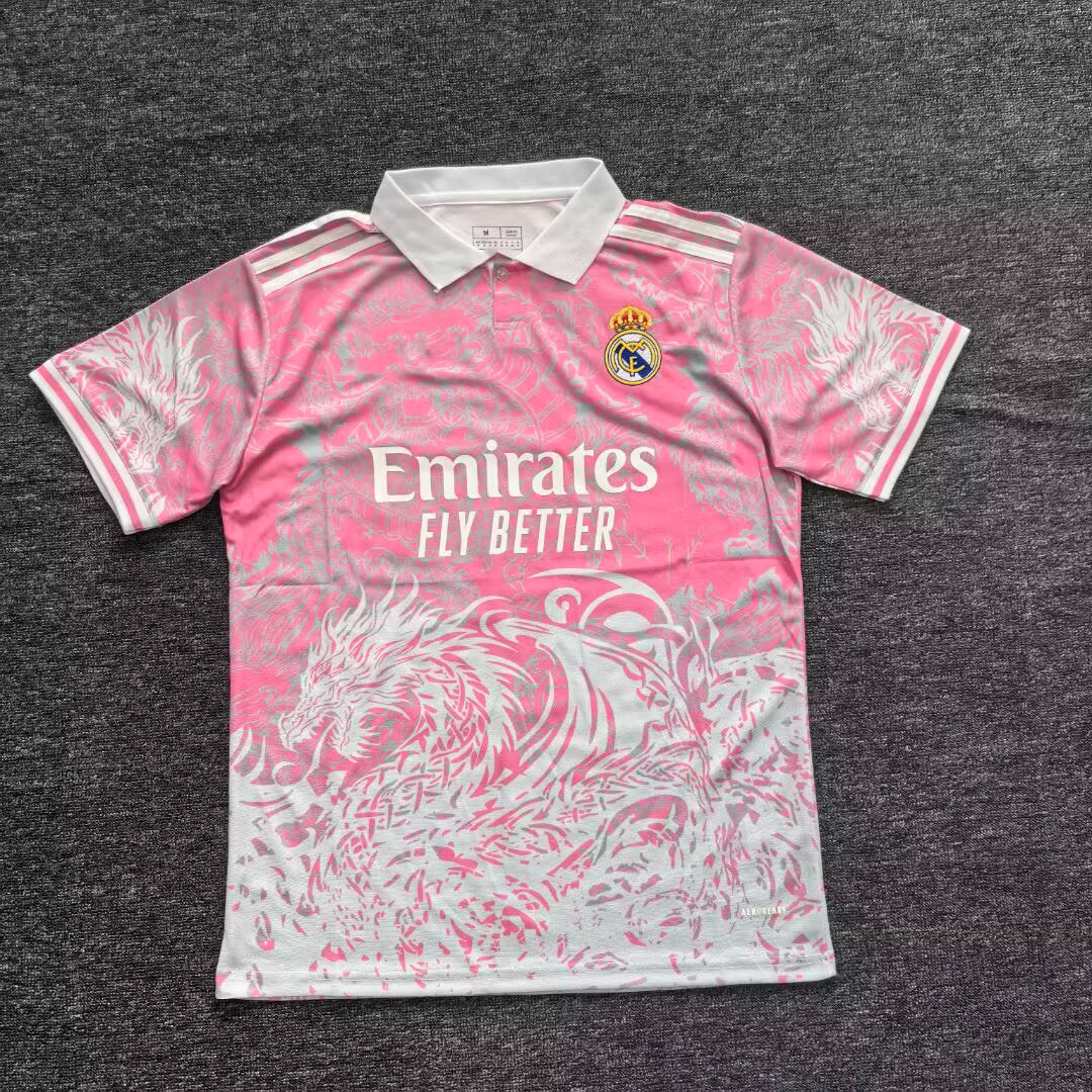 2025-26 Real Madrid Special Polo Pink Dragon S-2XL
