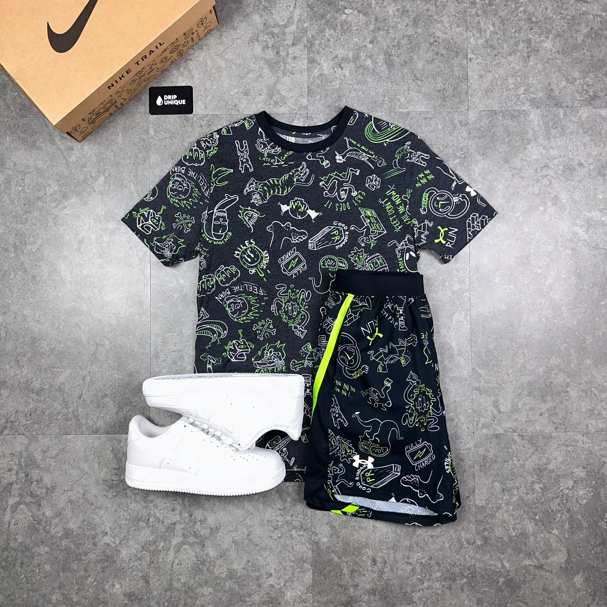 UA Comic Print Set Black