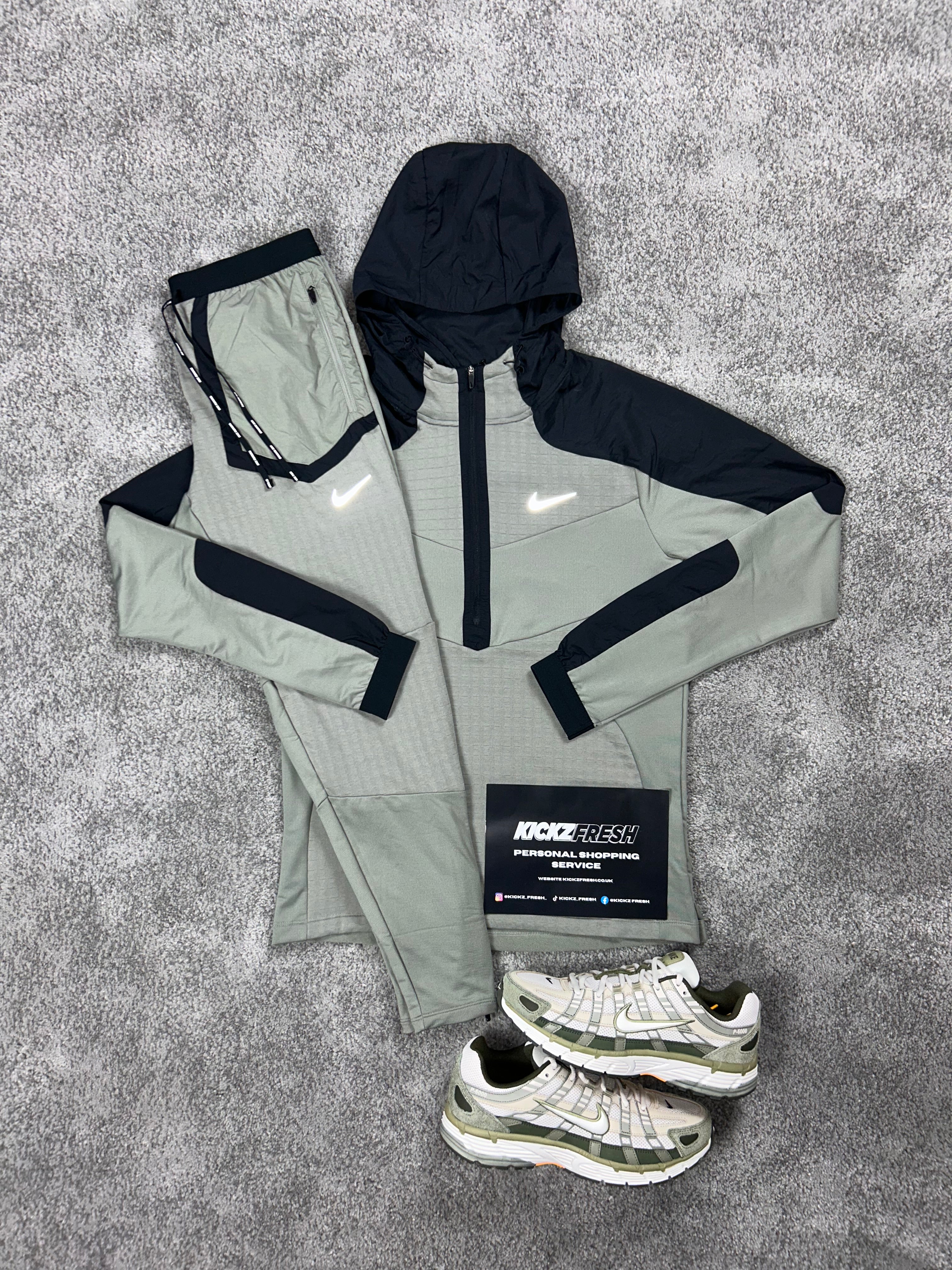 NK Performance Half Zip Light Khaki Green Tracksuit