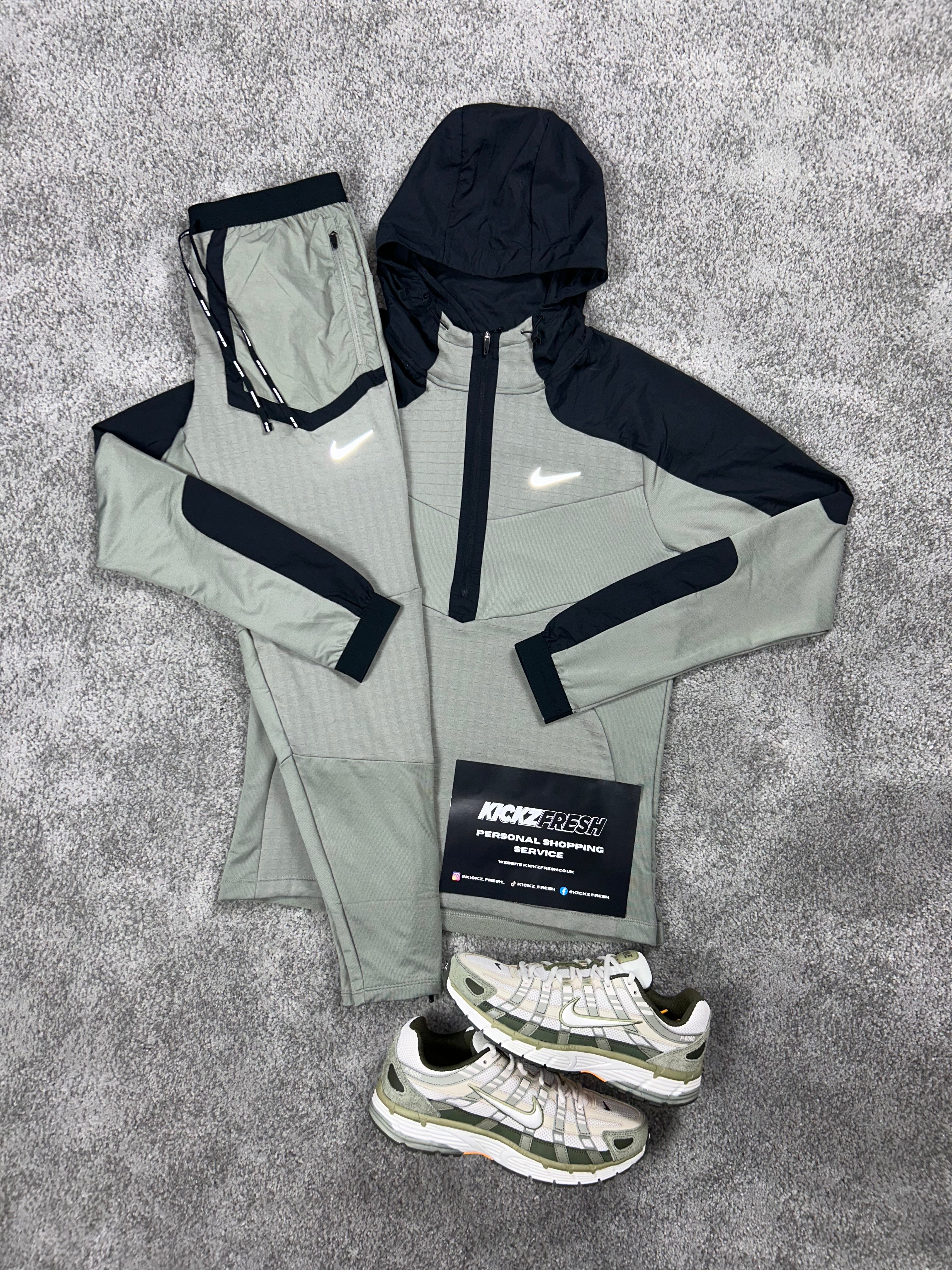 NK Performance Half Zip Light Khaki Green Tracksuit