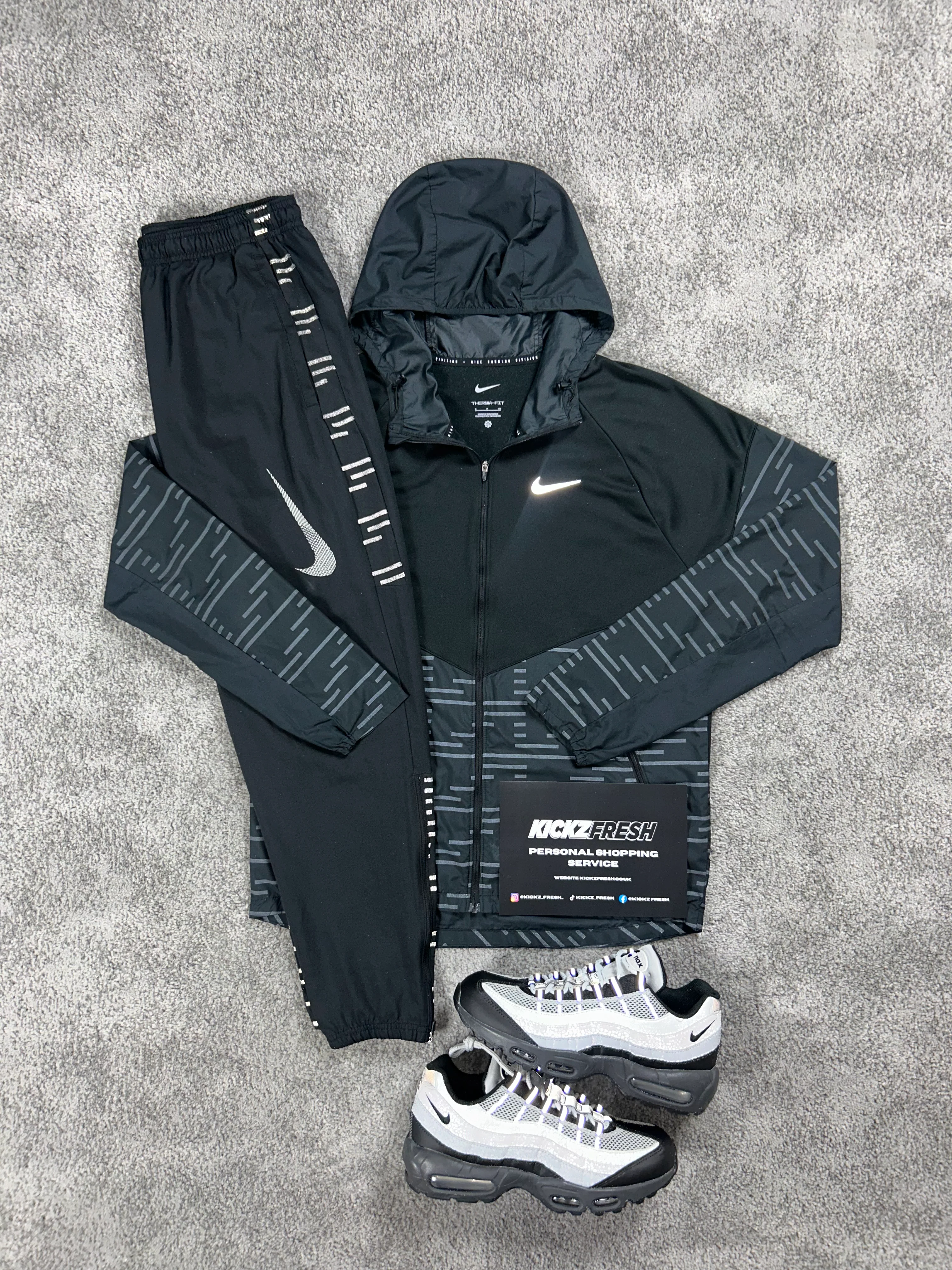 NK Windrunner Division Black Reflective Tracksuit