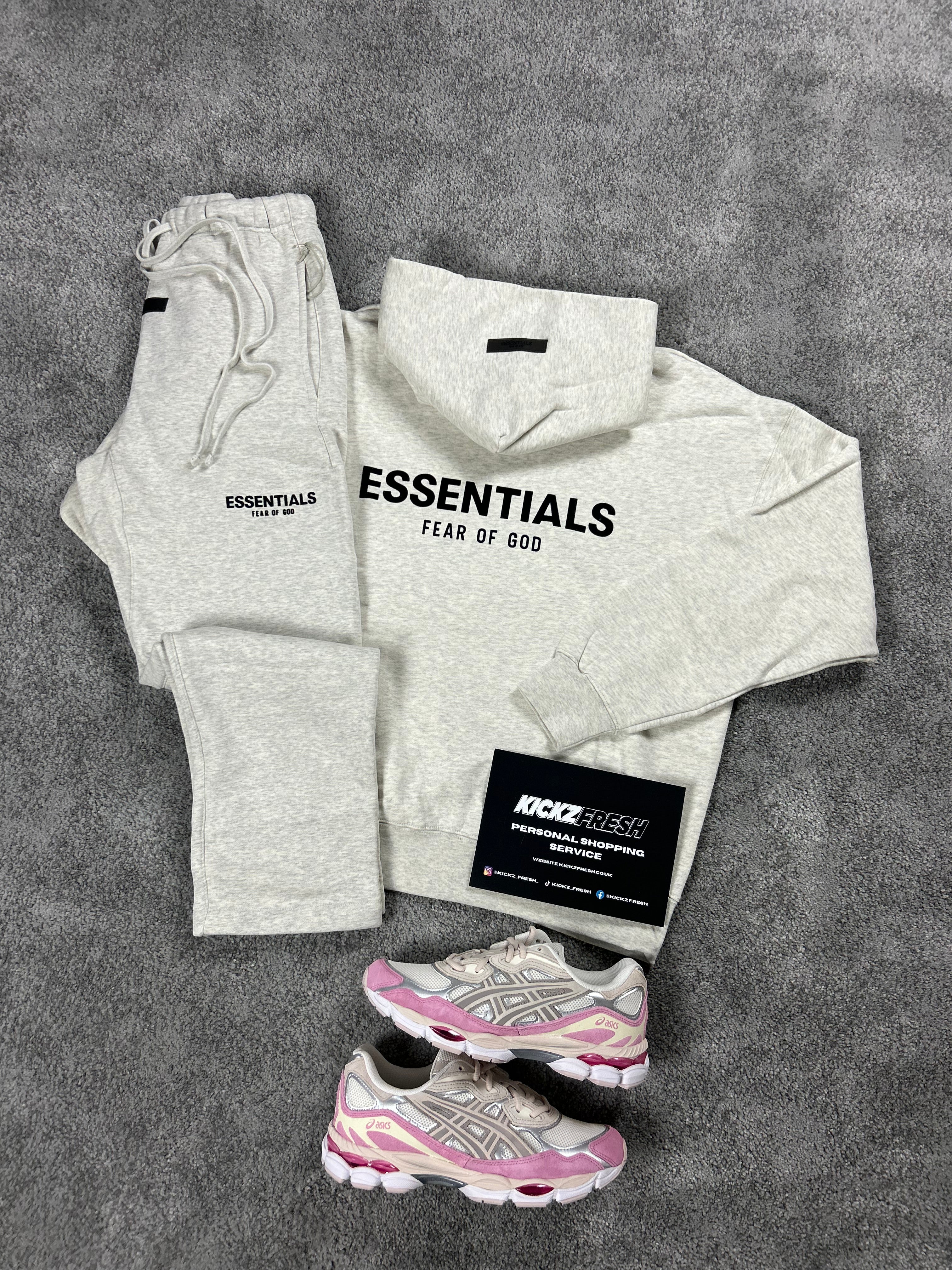 Essentials Fear Of God Light Oat Meal Open Leg Tracksuit