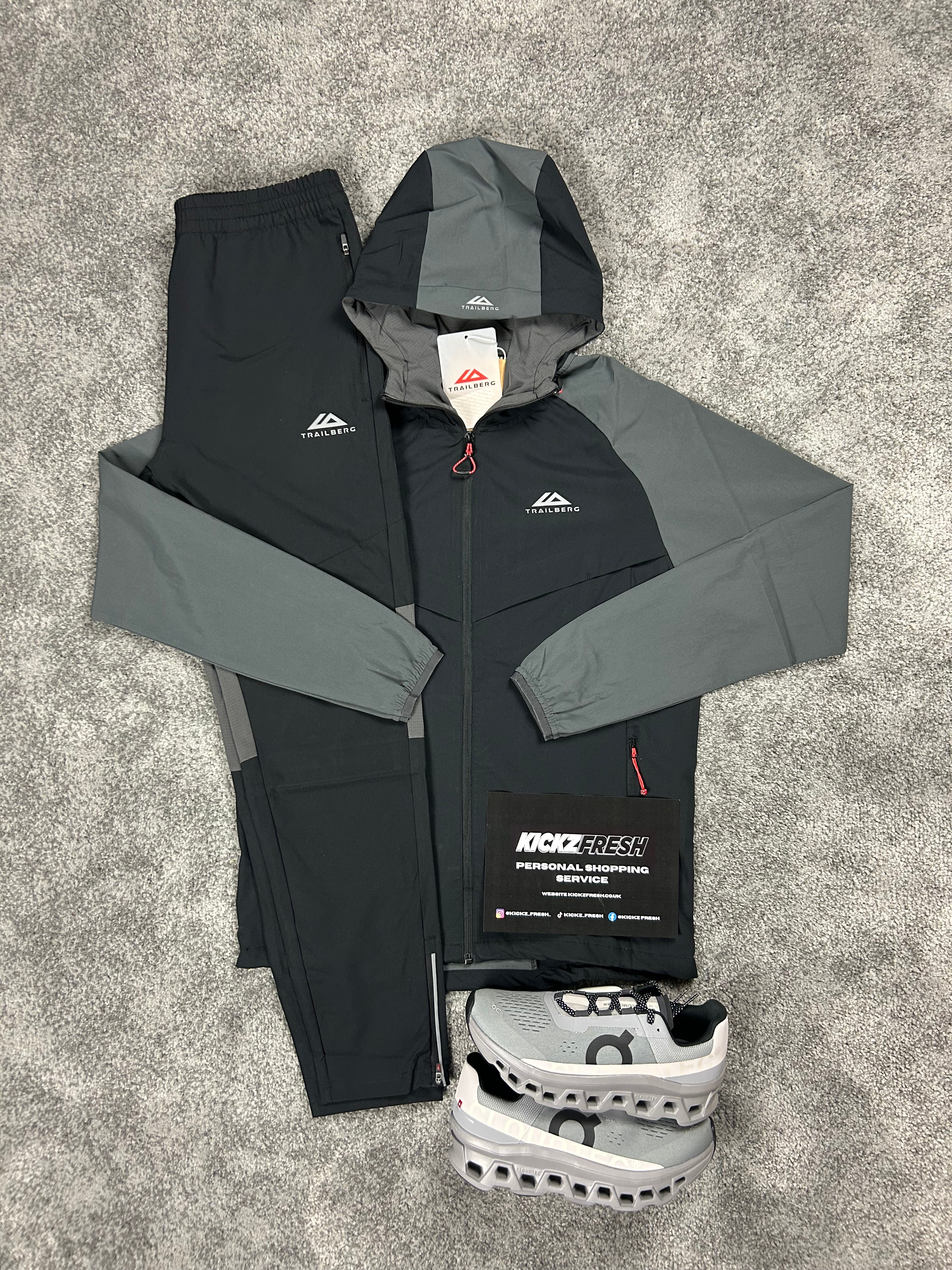 Trailberg Rapid Black | Grey Tracksuit
