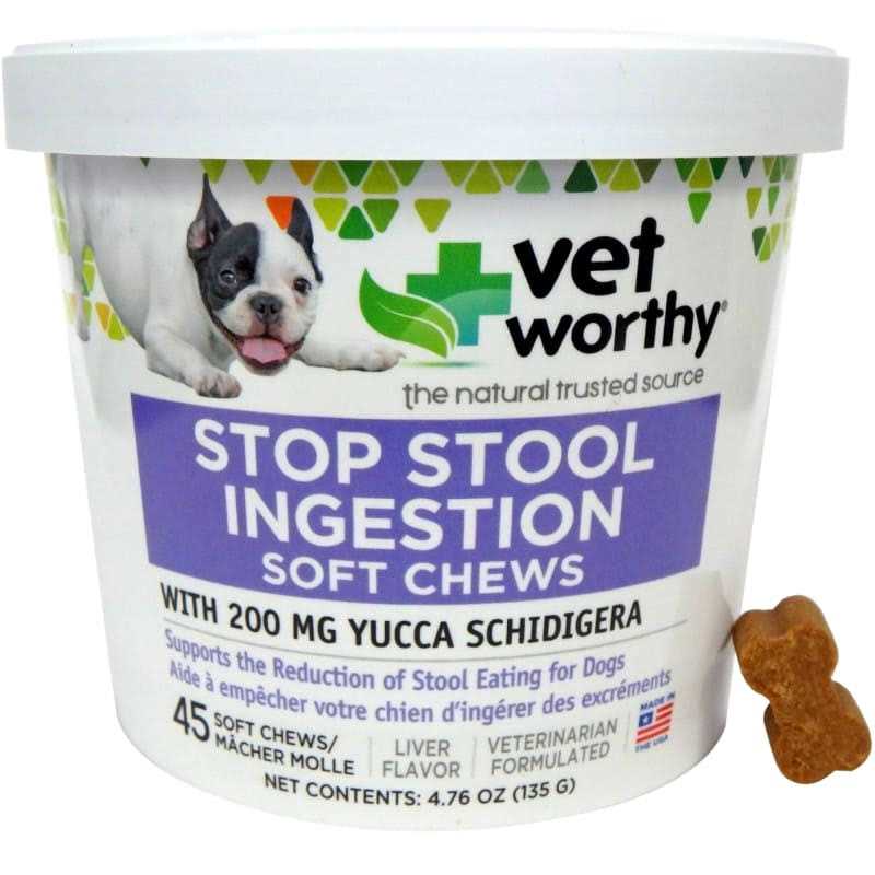 Vet Worthy Stop Stool Ingestion Liver Flavored Soft Chew for Dogs