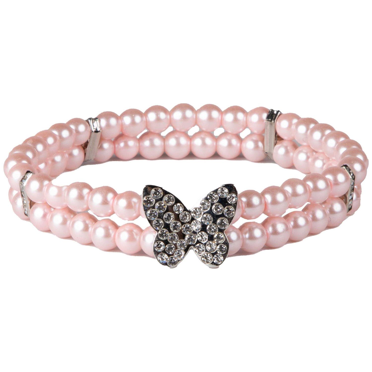 Doggy Parton Pink Sparkling Butterfly Neck Piece